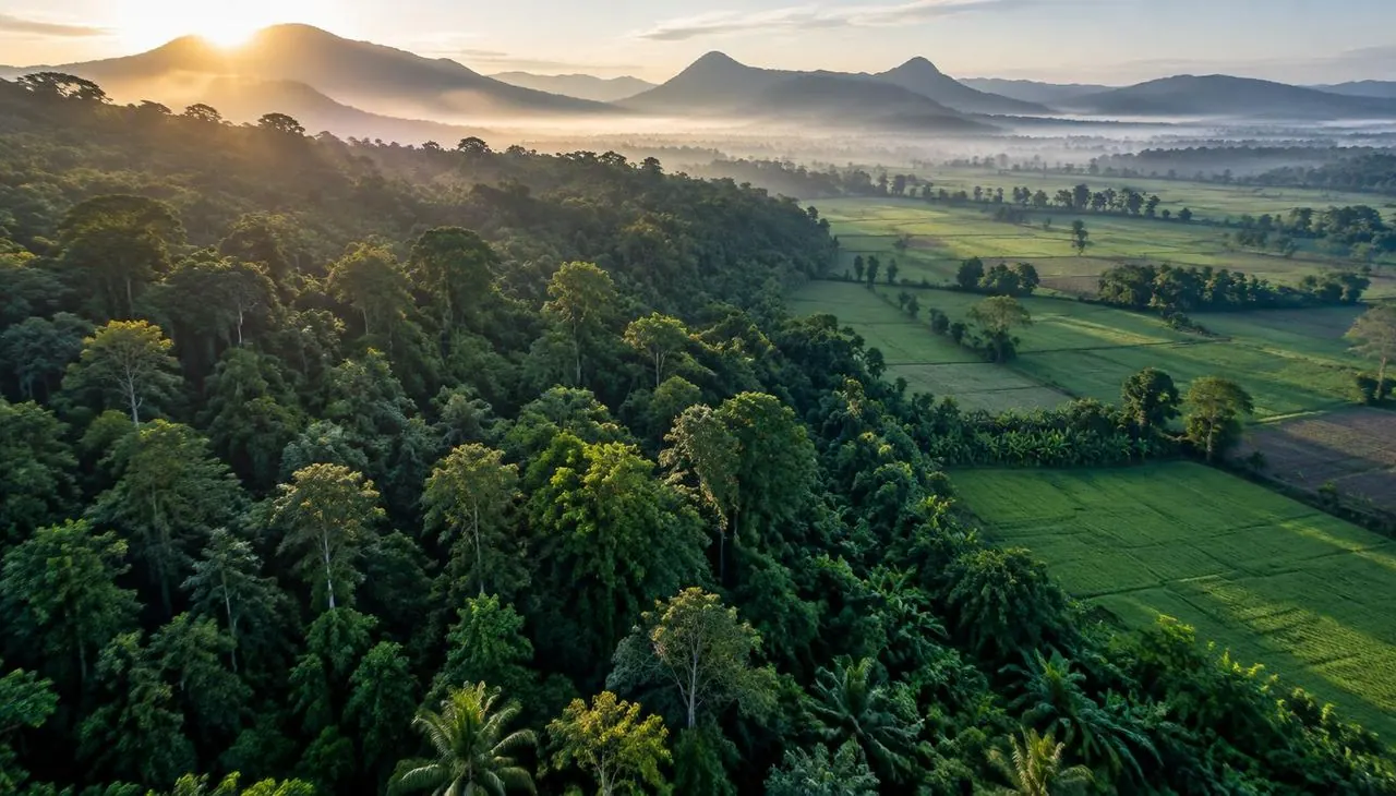 Floresta e lavoura ao amanhecer, tema da masterclass sobre capital natural